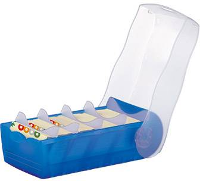 HAN CROCO 998 617 Kaartenbox Doorschijnend, Rood Aantal kaarten (max.): 500 Kaarten DIN A8 liggend Incl. 100 Gelinieerd
