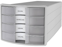 Han Ladebox Impuls 2.0 1012 63 Lichtgrijs Din A4, Din C4 Aantal Lades: 4