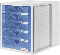 HAN Systembox 1450 64 Ladebox Grijs DIN A4 Aantal lades: 5