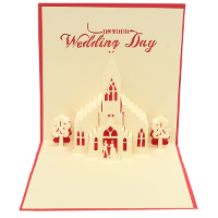 Handmade 3d Pop Up Wedding Day Greeting Card Invitation Card