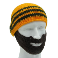 Handmade Winter Cap Hat Woolen Knitted Crochet Mustache Beard Warm Mask Ski