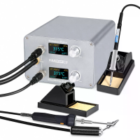 HandSkit EDP 122 Dual Elektrische Desoldering Soldeerstation 120W AC 100 240V 150 480°C OLED Dubbele Weergave T12 Soldee