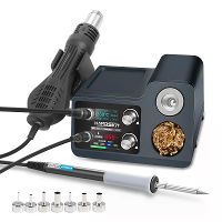 HANDSKIT S810 S812 Twee in een soldeerstation Dubbel scherm 700W hete luchtpistool Verstelbare temperatuur Snelle verwar