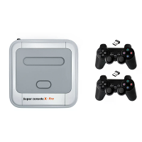 Super Console X Pro Amlogic S905X Draadloze TV spelconsole 64GB 128GB 50000+ games speler TV Box 4K HD voor PSP PS1 N64