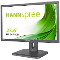 Hannspree HP247HJB LED monitor 59.9 Cm (23.6 Inch) Energielabel A (A++   E) 1920 x 1080 pix Full HD 5 ms HDMI, DVI, VGA, Audio Line in