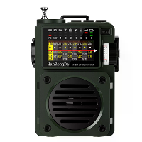 Hanrongda HRD 700 Radio Volledige Band MW/FM/SW/WB Radio Draagbare Multimedia Muziekspeler 110 Stations Ondersteunt blue