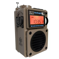 Hanrongda HRD 701 Draagbare Full Band Radio met Digitale Weergave bluetooth speler DSP chip Ondersteunt TF kaart Radio's