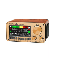 HanRongDa HRD 802S multi band radio bluetooth speaker dual tuning houten radio ondersteuning TF kaart afspelen dual driv