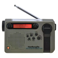 HanRongDa HRD 900 Noodradio AM FM SW Zonne energie Handkruk NOAA Weeralarm 2000mAh Powerbank Zaklamp SOS Alarm Draagbare