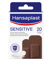 Hansaplast Pleisters Sensitive Strips   Donker