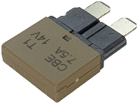 Hansor CBE1 0714 Zekeringautomaat standaard vlakzekering 7.5 A Bruin 1 stuk(s)