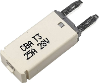 Hansor Circuit Breaker Mini, type 3. Manual Reset, 25A CBA3 Series 25A Zekeringautomaat standaard vlakzekering 25 A Wit 1 stuk(s)