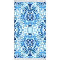 Happiness strandlaken Yogi   blauw   100x180 cm   Leen Bakker