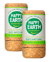 Happy Earth 100% Natural Crystal Deo Unscented Duoverpakking