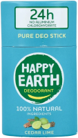 Happy Earth 100% Natural Pure Deostick Cedar Lime