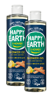 Happy Earth 100% Natural Shower Gel 3in1 Lemon Sandalwood Duoverpakking