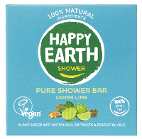 Happy Earth Pure Shower Bar Cedar Lime