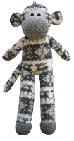 Happy Pet Festive Sock Monkey Grijs