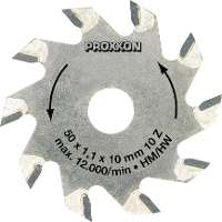 Hardmetaal Cirkelzaagblad 50 X 10 X 1.1 Mm Aantal Tanden: 10 Proxxon Micromot 28 016 1 Stuks