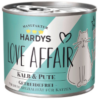 Hardys Love Affair kalf en kalkoen natvoer kat (blik) 24 x 200 g