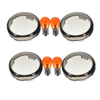 Harley Davidson Turn Light Lenses Amber Bulbs Sportster Softail Dyna