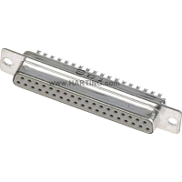 HARTING 09670254715 D sub female connector 180 ° Aantal polen: 25 Soldeerkelk 1 stuk(s)