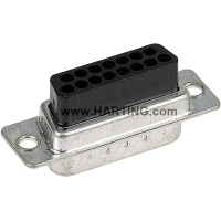 HARTING 09670254701 09670254701 D sub female connector 180 ° Aantal polen: 25 Crimpen 1 stuk(s)