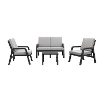 Hartman loungeset Eden   antraciet   4 delig   V1   Leen Bakker