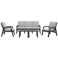 Hartman loungeset Eden   antraciet   5 delig   Leen Bakker