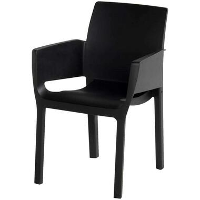 Hartman stapelstoel Evelyn   zwart   84x60x55 cm   Leen Bakker