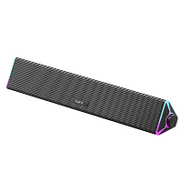 Havit M15 Desktop Spreker Bedrade Soundbar met Volume Knop Dubbele Luidsprekers Bas Diafragma 360° Surround Stereo RGB L