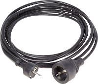 HAWA 1008294 Stroom Verlengkabel 16 A Zwart 5.00 M H05VV F 3G 1,5 mm²