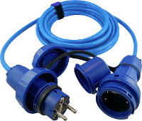 HAWA R7035 Stroom Verlengkabel 16 A Blauw 10.00 M H07BQ F 3G 1,5 mm²