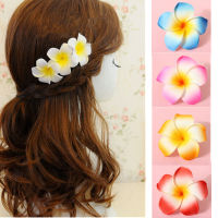 Hawaiian Plumeria Artificial Silk Flower Headpieces Hairband