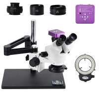 HAYEAR 51MP 2k Trinoculaire Stereo HDMI Microscoop Camera 7X 45X Continue HD Zoom Stereo Trinoculaire Microscoop Voor Te