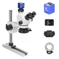 HAYEAR 7X 45X Binoculaire Stereo Microscoop Vergroter Statief 2K Microscoopcamera Voor Telefoonreparatie Loodgieten