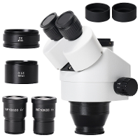 Trinoculair Hoofd 3.5X 100X Simul Focale Continue Zoom Stereo Microscoop WF10X/22mm Oculair Voor Telefoon PCB CPU Solder