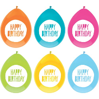 Ballonnen   Happy Birthday verjaardag feest   6x stuks   29 cm