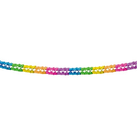 Feestslinger   verjaardag versiering   papier   600 cm   multi color