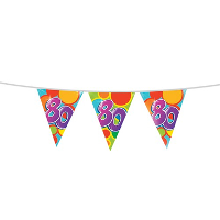 Leeftijd verjaardag thema vlaggetjes 80 jaar plastic 10 meter