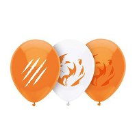 Haza oranje leeuw ballonnen   8x stuks   30 cm   Koningsdag   WK/EK   supporters   versiering