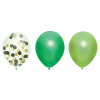 Haza Verjaardag ballonnen   6x   groen kleurenmix   30 cm   feestversiering