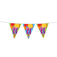 Haza Vlaggetjes   11 jaar   leeftijd verjaardag   plastic   10 meter