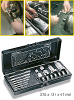 Hazet 849 Schroefdraad reparatieset 19 delig M8, M6, M5, M4, M3, M12, M10