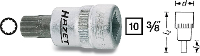 Hazet 8808 8 8808 8 Dopsleutel bitinzet 3/8 (10 mm)