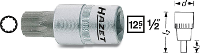 Hazet 990 18 Veeltandig (XZN) Dopsleutel bitinzet 18 mm 1/2 (12.5 Mm)
