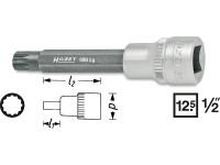 Hazet 990LG 6 Veeltandig (XZN) Dopsleutel bitinzet 6 mm 1/2 (12.5 Mm)