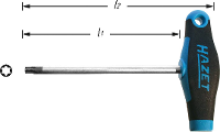 Hazet HAZET Torx schroevendraaier Werkplaats Grootte T 9 Koplengte: 80 mm 1 stuk(s)