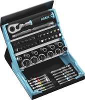 Hazet SmartCase 2200SC 2 Bitset 50 delig Inbus, Plat, Kruiskop Phillips, Kruiskop Pozidriv, Dop (twaalfkant), T profiel