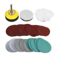 55Pcs Polijstset 2 Inch Massaal Schuurpapier Set Houtbewerking Schuurschijf Slijpen Hout Polijsten Schuurmachine Papiers
